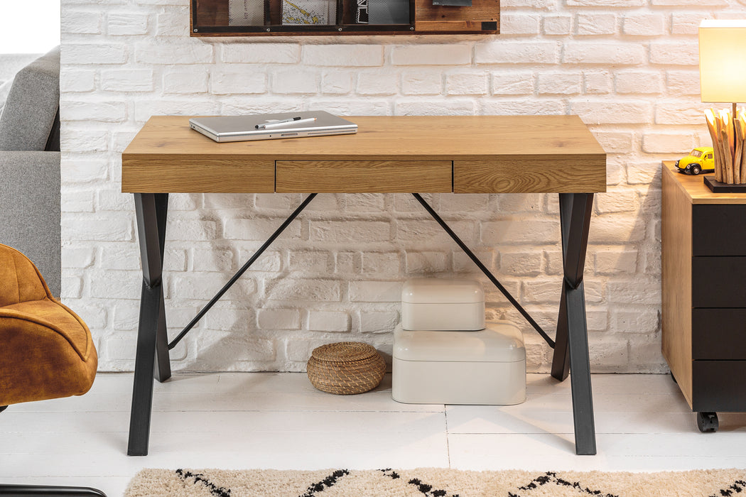 PALETTE Schreibtisch Cam Set 110cm Eiche-Optik