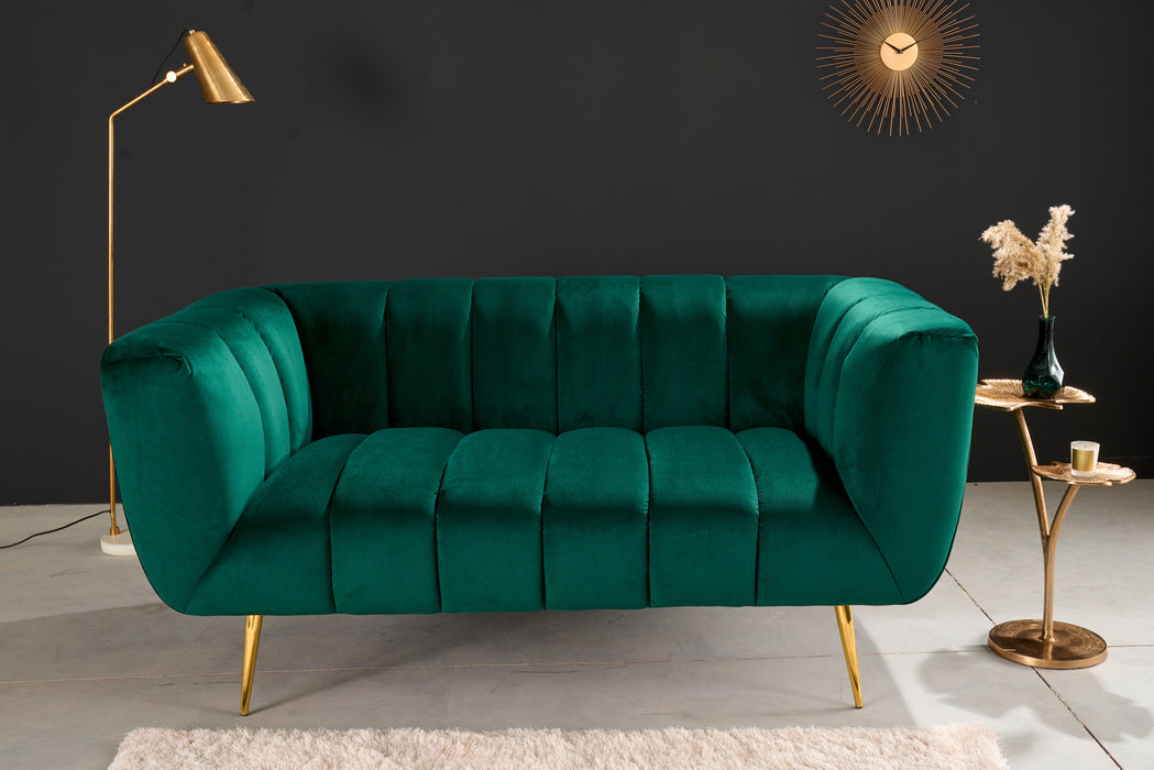 Sofa Elegance 2er 165cm smaragdgrün