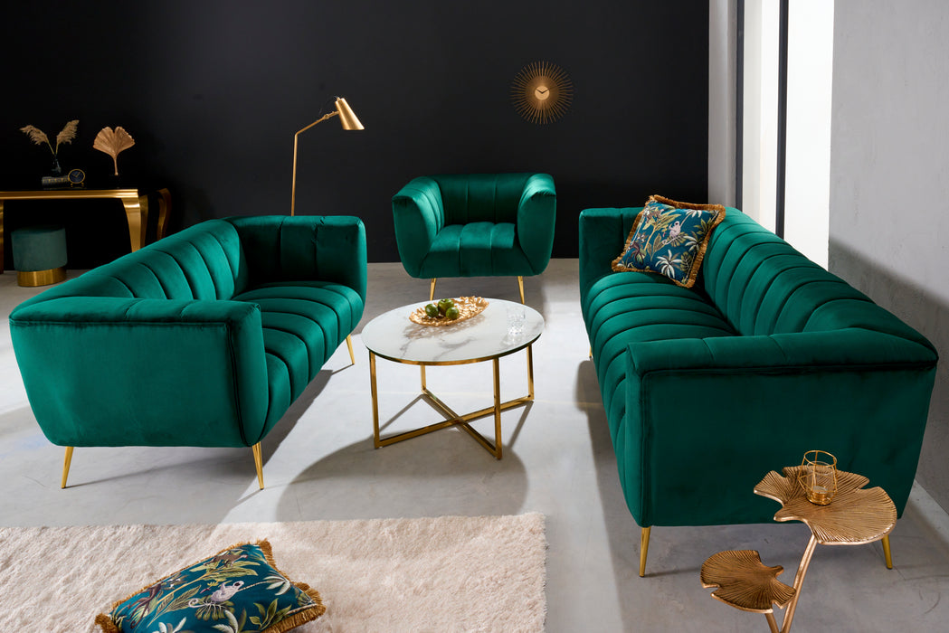 Sofa Elegance 2er 165cm smaragdgrün
