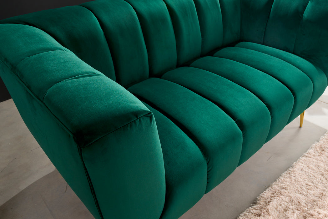 Sofa Elegance 2er 165cm smaragdgrün