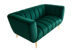 Sofa Elegance 2er 165cm smaragdgruen