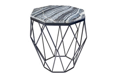 Couchtisch Diamant 50cm Marmor schwarz grau