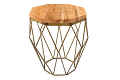 Couchtisch Diamant 50cm Akazie messing natur