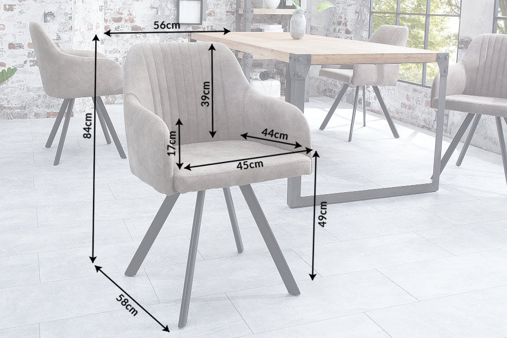 Stuhl Siena taupe braun