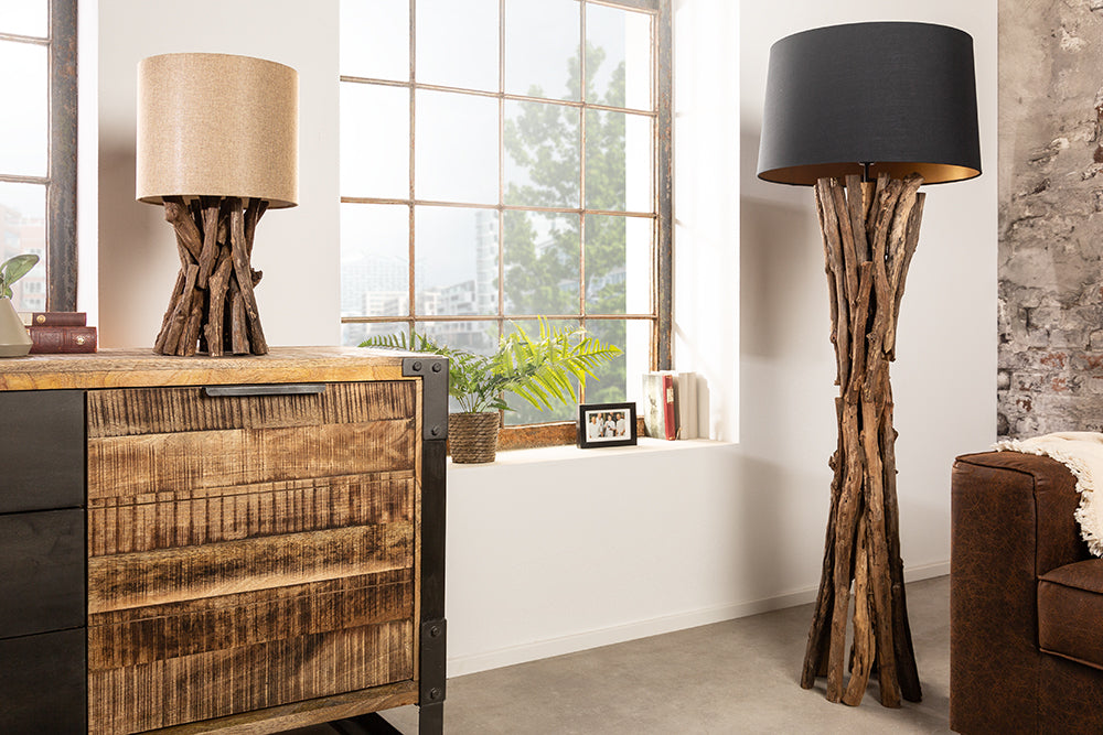Stehleuchte Hain Nature 150cm schwarz
