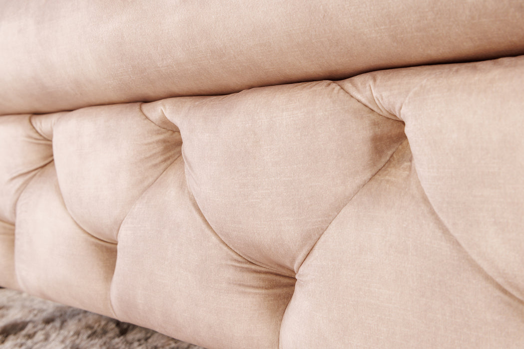 Hocker Barock champagner Samt