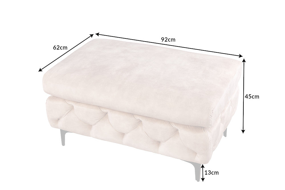 Hocker Barock champagner Samt