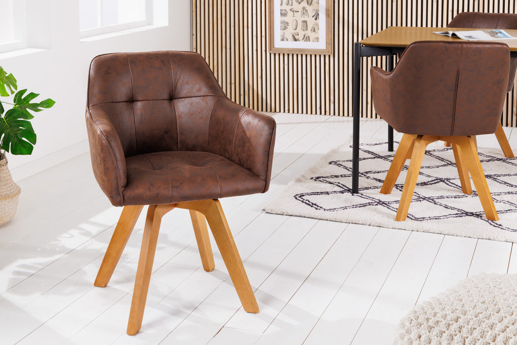 Stuhl Penthouse antik braun drehbar