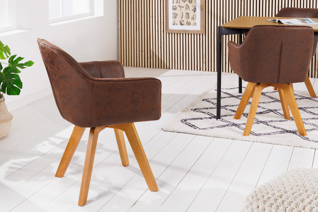 Stuhl Penthouse antik braun drehbar