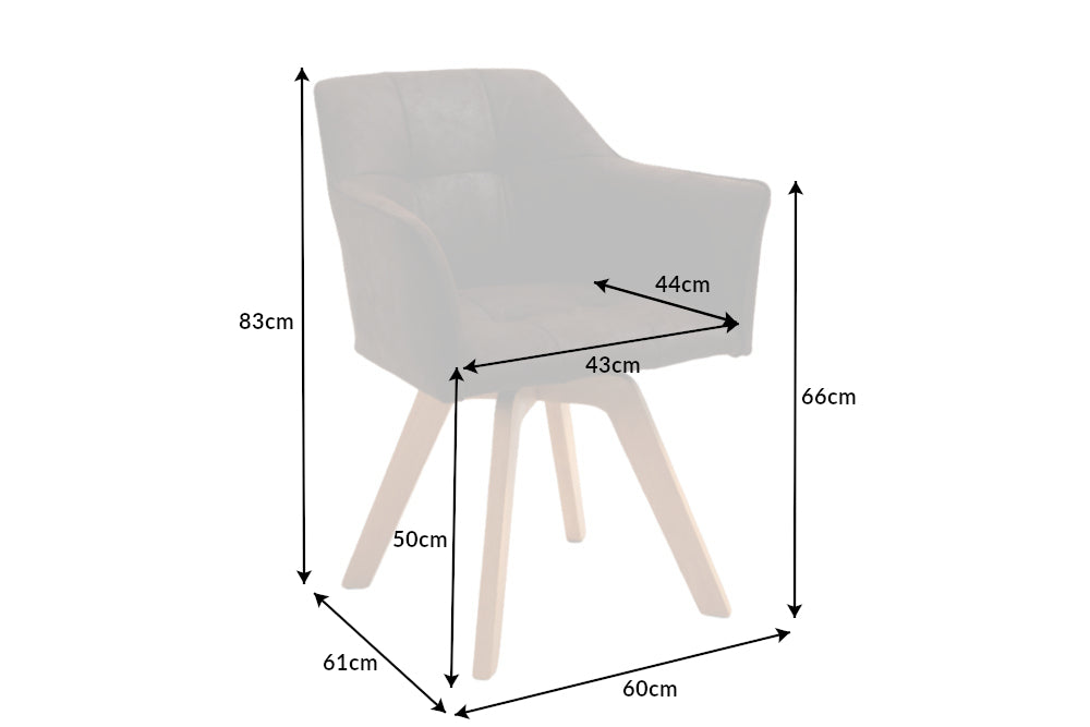 Stuhl Penthouse antik braun drehbar