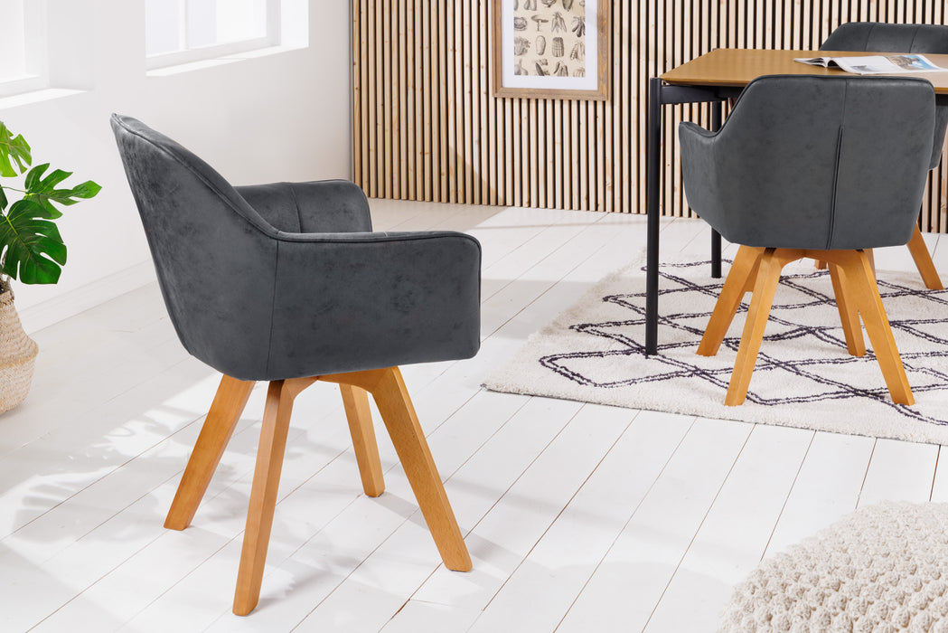 Stuhl Penthouse antik grau drehbar