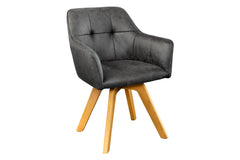 Stuhl Penthouse antik grau drehbar Buchenholz