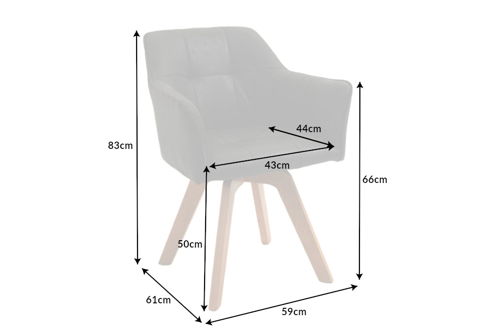 Stuhl Penthouse antik grau drehbar