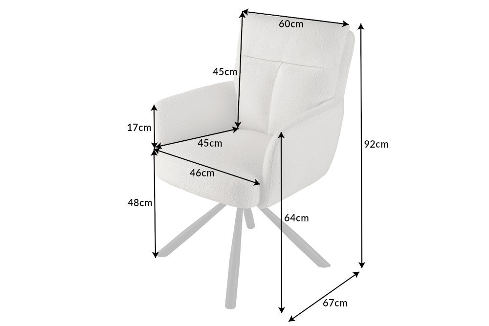Retro Stuhl Grand Henry beige drehbar 360