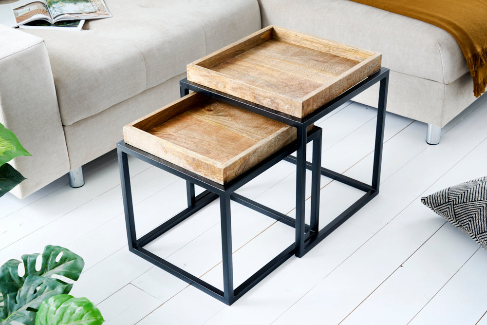 Beistelltisch Service 2er Set 45cm Mango