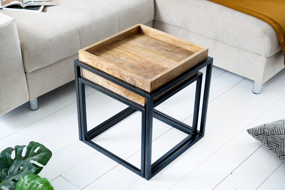 Beistelltisch Service 2er Set 45cm Mango