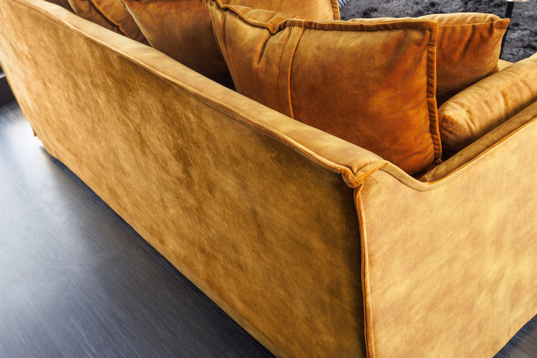 Sofa Clouds 3-sitzer 205cm Senfgelb Samt