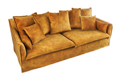 Sofa Clouds 3-sitzer 205cm Senfgelb Samt