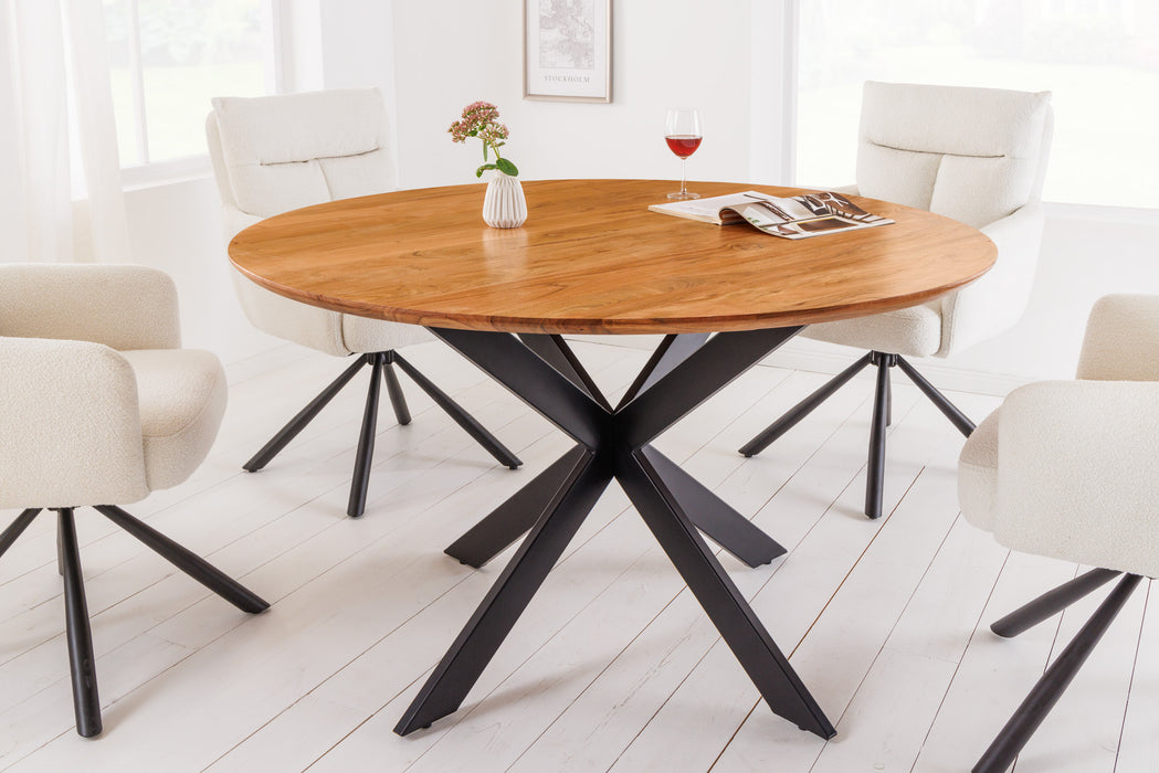 Esstisch Cosmos 130cm Akazie Rund 25mm