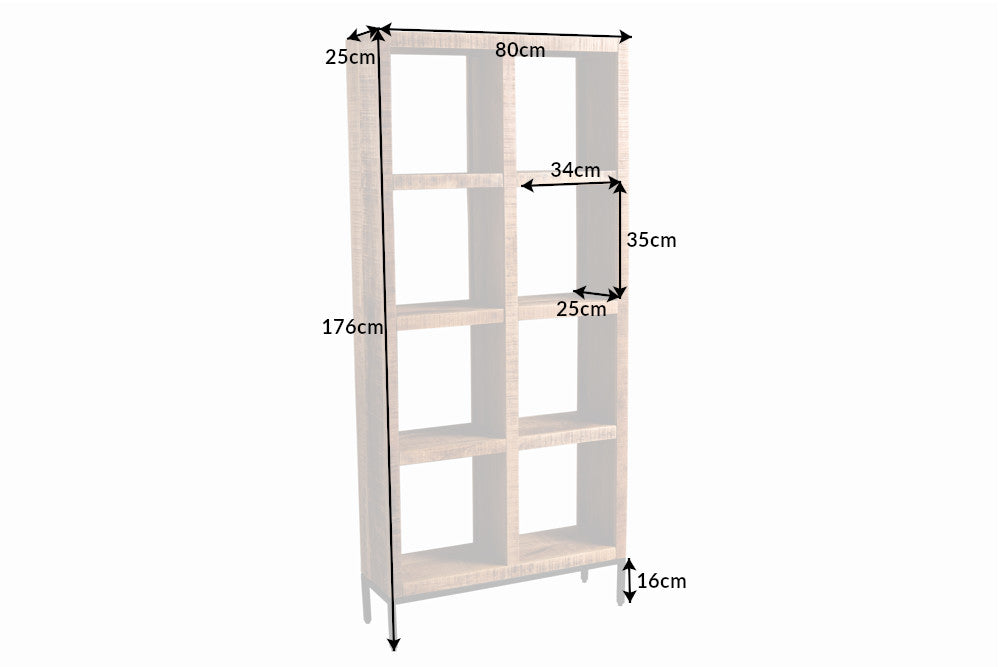 Regal Blacksmith 180x80cm Mango natur