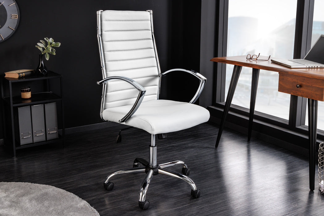 Bürostuhl Wealth 107-117cm weiß