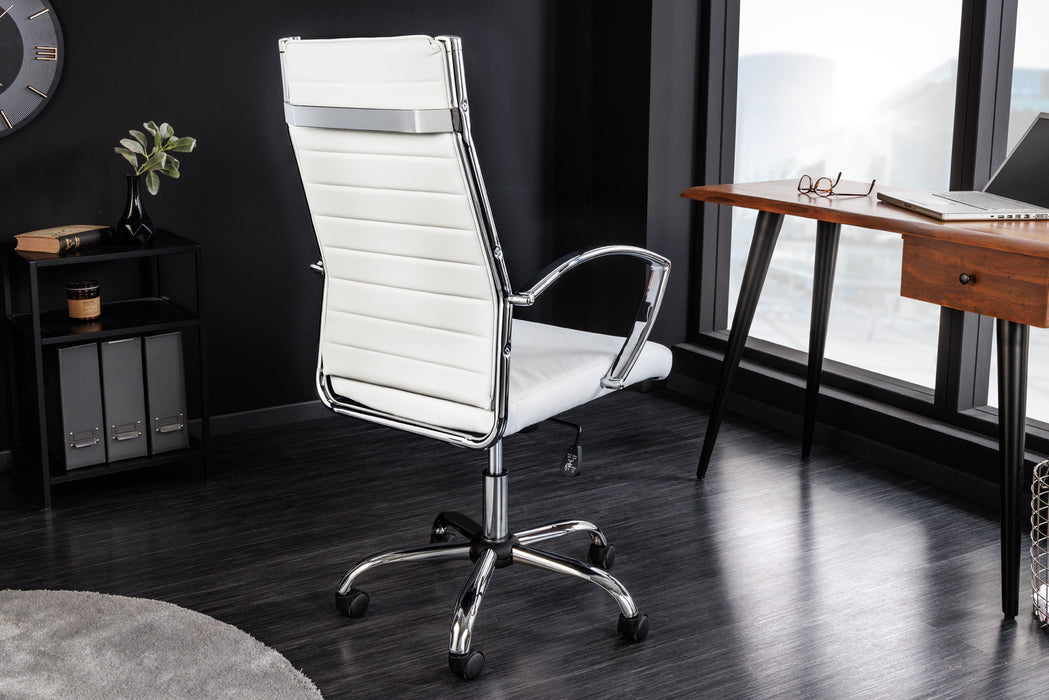 Bürostuhl Wealth 107-117cm weiß