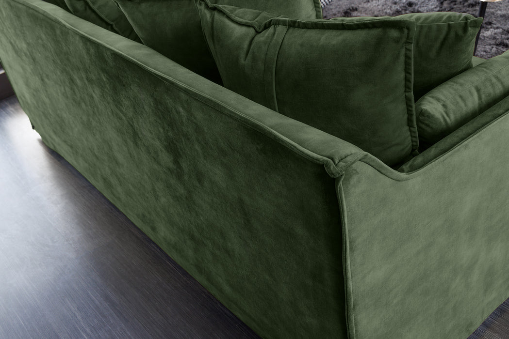 Sofa Clouds 200cm Dunkelgrün Samt