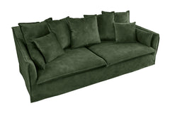 Sofa Clouds 200cm Dunkelgruen Samt