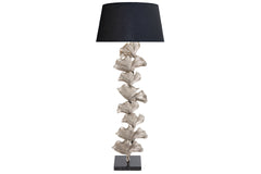 Stehleuchte Coral 122cm silber Gestell Marmorfuss