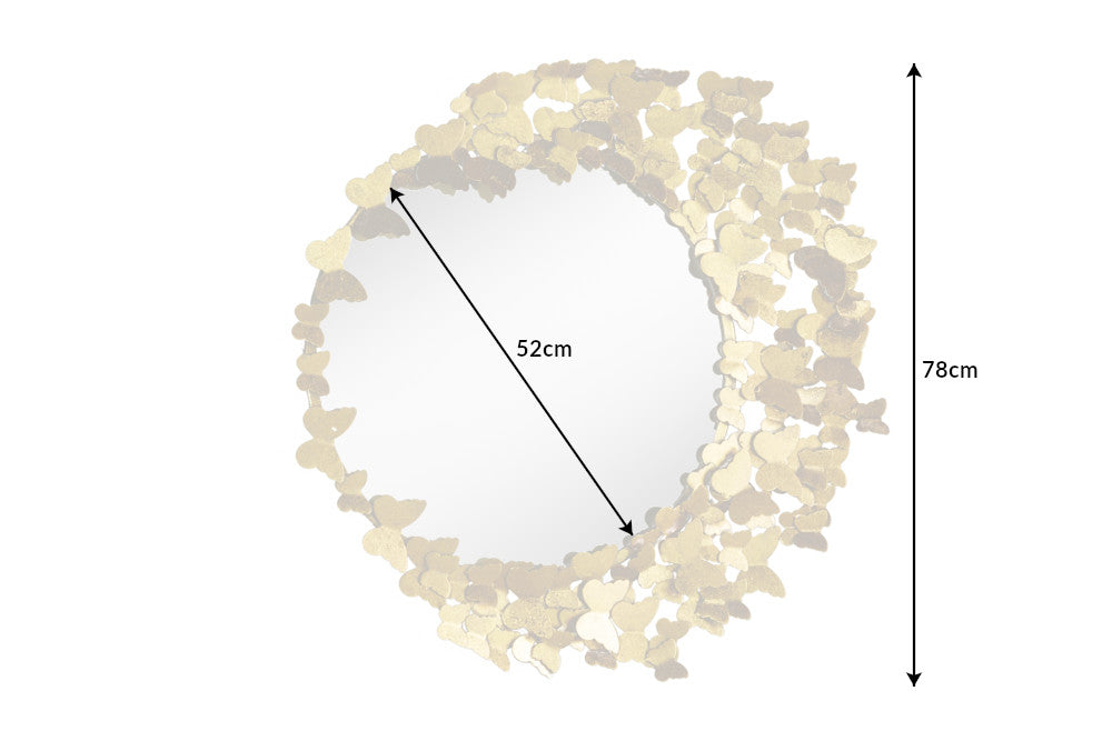 Spiegel Schmetterling 80cm Gold