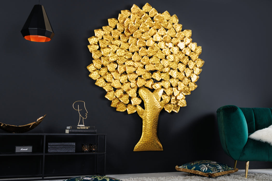 Wanddeko Goldbaum 170cm gold