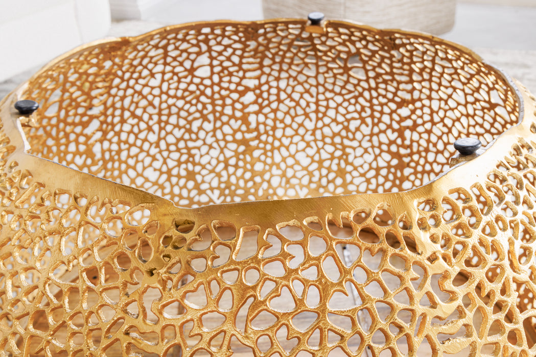 Couchtisch Petal 80cm Mango gold