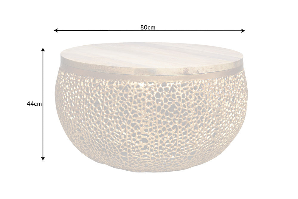 Couchtisch Petal 80cm Mango gold