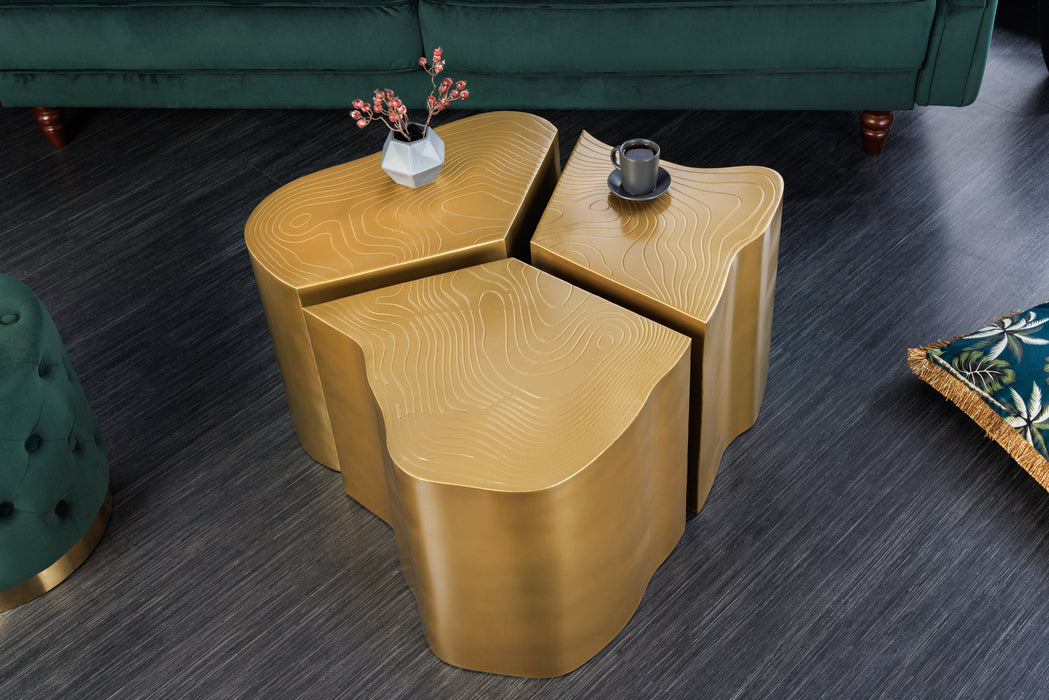 Beistelltisch Natural Orient 80cm messing