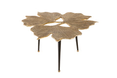 Couchtisch Maple Leaves 75cm gold schwarz