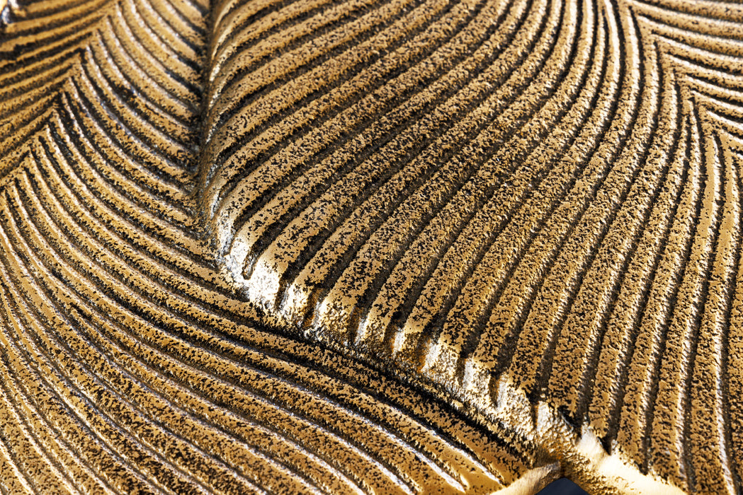 Couchtisch Coral Leafs 55cm gold schwarz