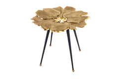 Couchtisch Coral Leafs 55cm gold schwarz