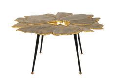 Couchtisch Coral Leafs 95cm gold schwarz