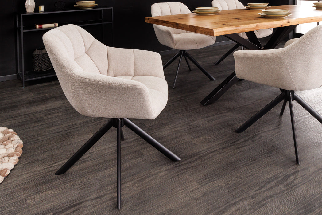 Stuhl Monarch champagner beige drehbar