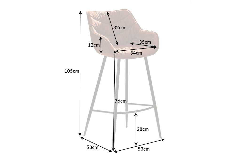 Barhocker The Nordic Ease antik braun