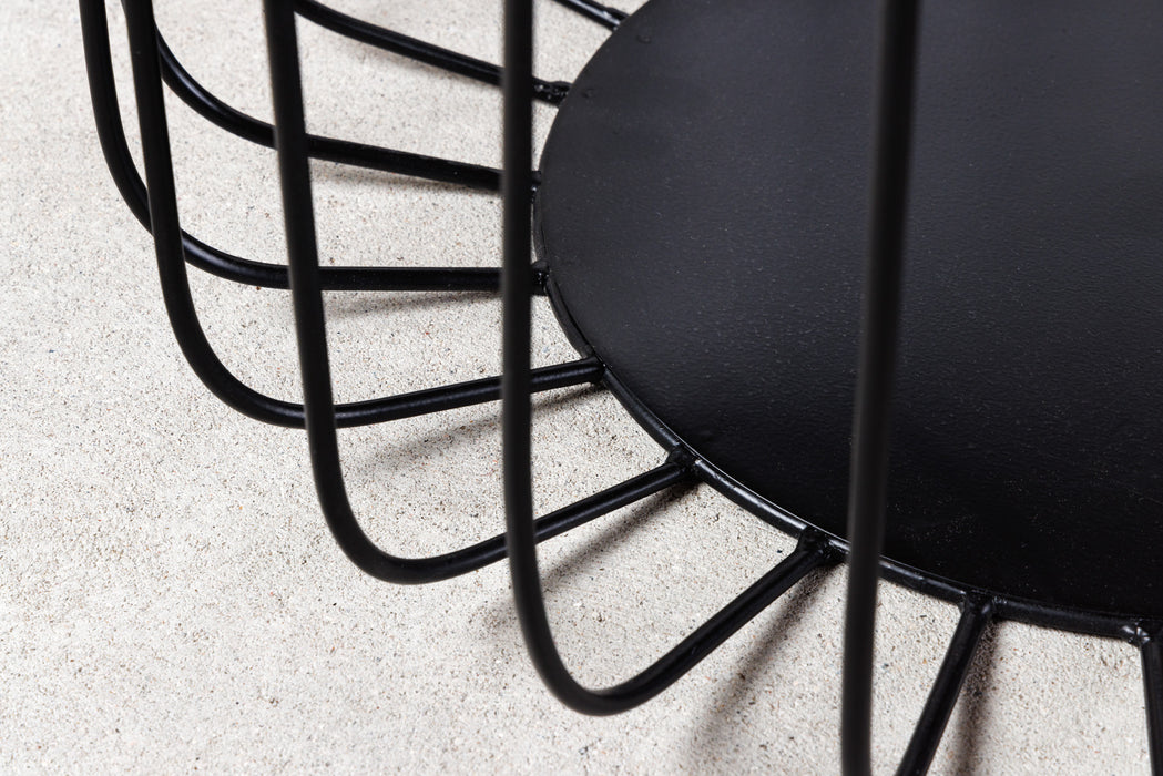 Couchtisch Vault 2er Set 70cm natur schwarz
