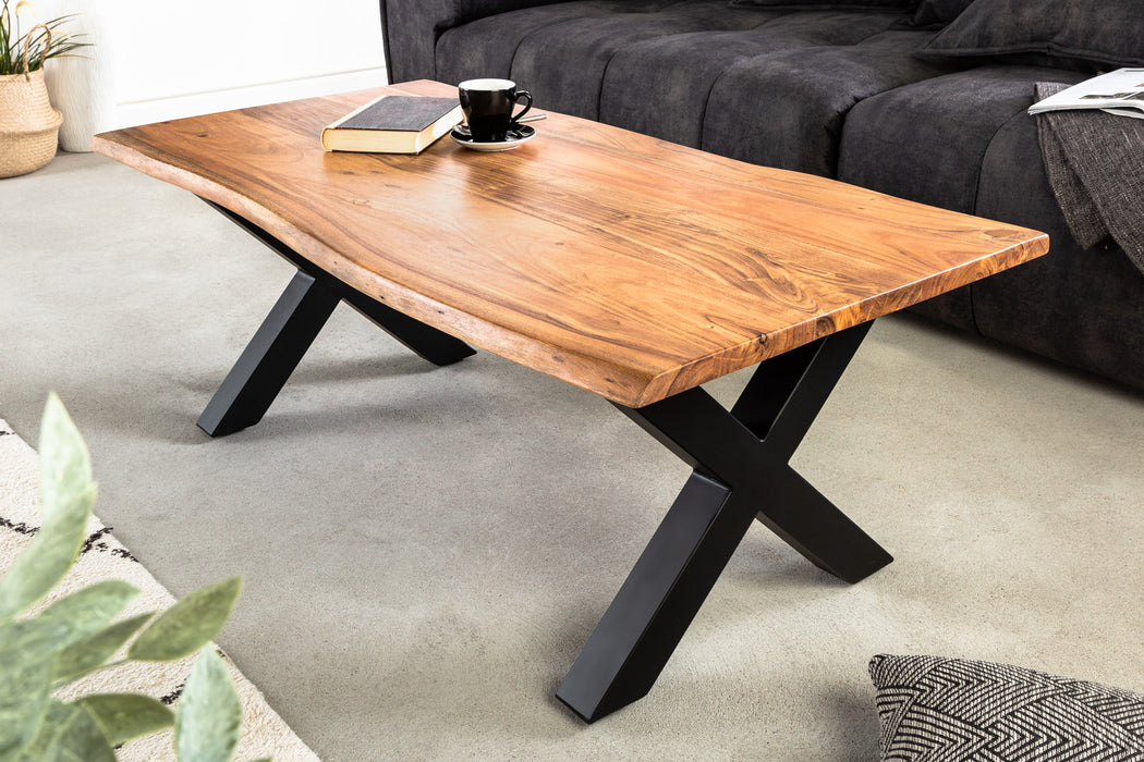 Couchtisch Engelberg X 120cm Akazie honey 25mm