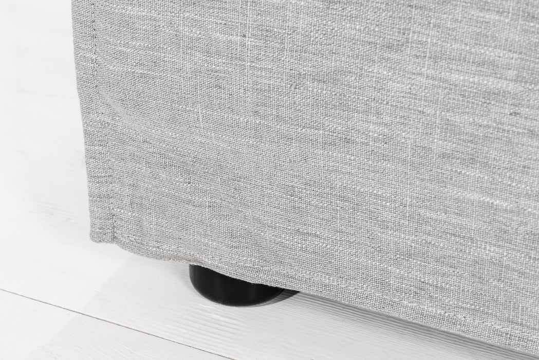 Eck-Sofa Clouds 255cm Leinen grau