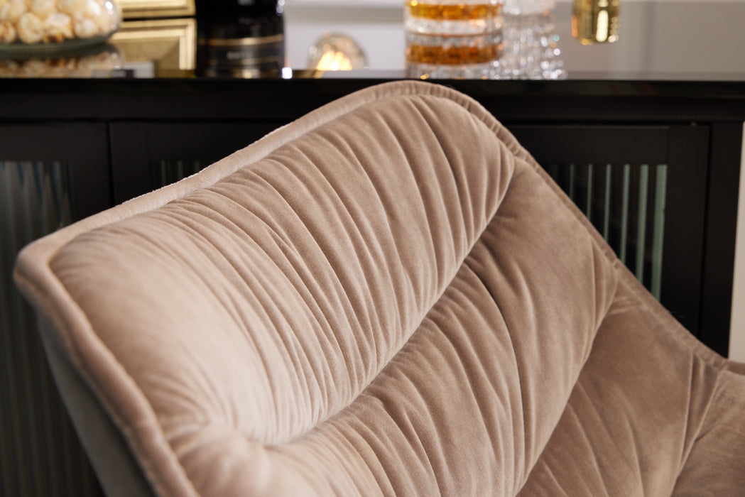 Barhocker The Nordic Ease Samt champagner