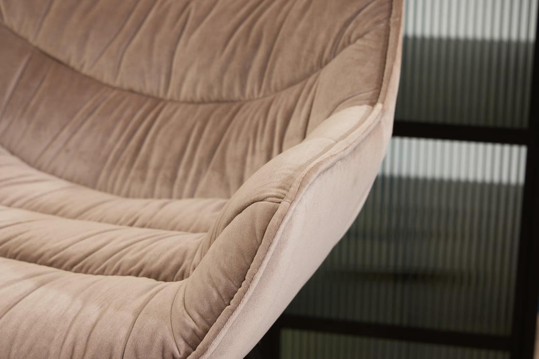 Barhocker The Nordic Ease Samt champagner