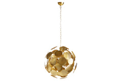 Hängeleuchte Blüten gold Glamour-Kronleuchter florales Design