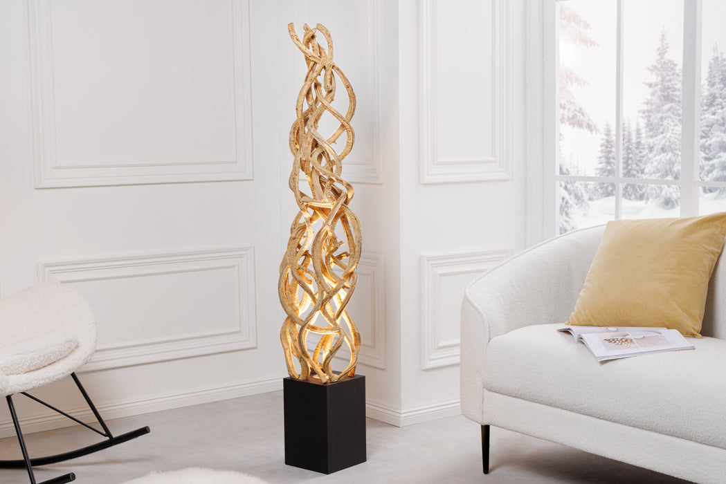 Stehleuchte Bumfire 150cm Recyclingholz