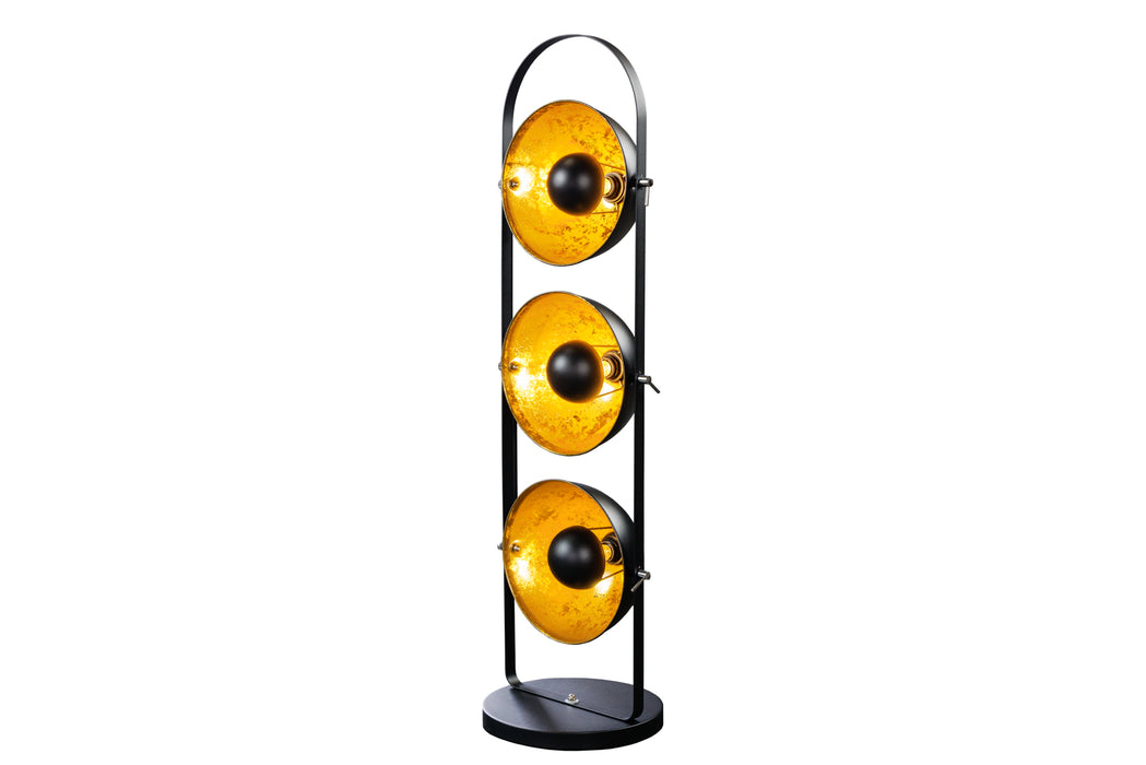 Stehleuchte Cam Set schwarz gold 3er