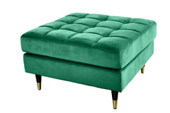 Hocker Plush Velvet 80cm smaragdgruen Samt