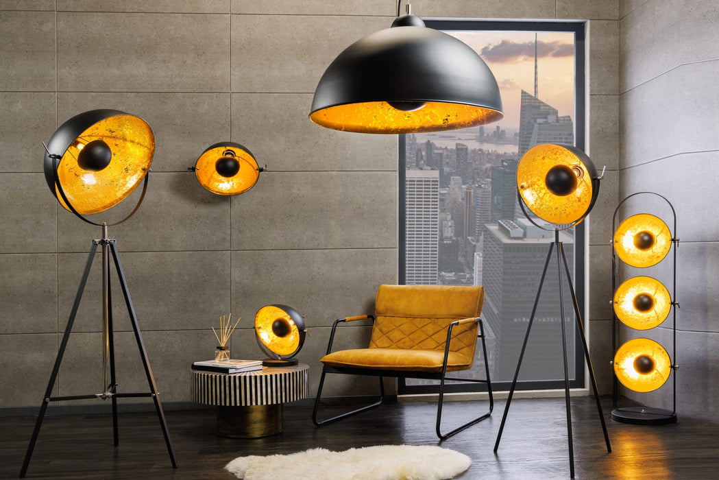 Hängeleuchte Cam Set - schwarz gold